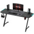 Czarne biurko gamingowe z dodatkowymi uchwytami - Cover 4X
