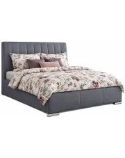 Nowoczesne łóżko z eleganckim zagłówkiem Fato 2X 140x200 - 44 kolory w sklepie Edinos.pl