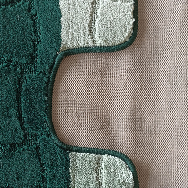 Zielone antypoślizgowe dywaniki łazienkowe pod wannę i WC Depi