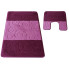 Komplet fioletowych dywaników łazienkowych - Lapo
