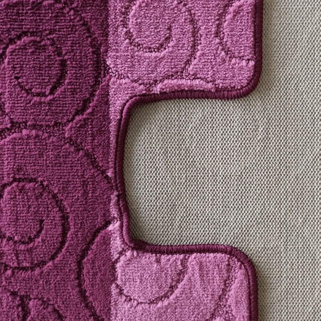 Fioletowe miękkie dywaniki łazienkowe 2 sztuki Lapo