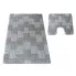 Szare antypoślizgowe dywaniki łazienkowe Kaso