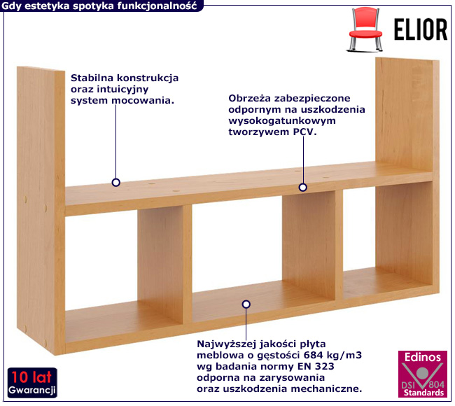 Wisząca półka Danson olcha