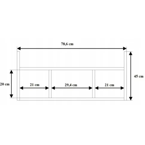 Wymiary półki ściennej Gomio