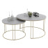 Zestaw dwóch stolików kawowych złoty + beton - Olona 3X