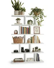 Biały skandynawski regał wiszący lub stojący - Adelo w sklepie Edinos.pl