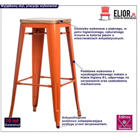 Fotografia Hoker Maye 3X - pomarańczowy jesion z kategorii Hokery