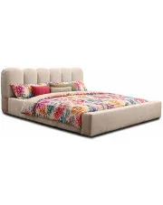 Łóżko tapicerowane z pikowanym zagłówkiem Depare 180x200 - 6 kolorów w sklepie Edinos.pl