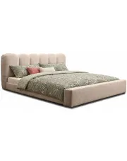 Podwójne łóżko z zagłówkiem Depare 160x200 - 6 kolorów w sklepie Edinos.pl