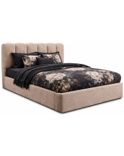 Tapicerowane łóżko z pojemnikiem na pościel 6 kolorów - Depare 140x200 w sklepie Edinos.pl