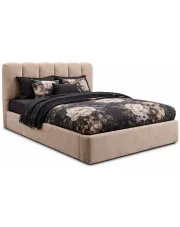 Tapicerowane łóżko z pojemnikiem na pościel 6 kolorów - Depare 140x200 w sklepie Edinos.pl