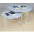 Wizualizacja stolików Olona 5X biały beton