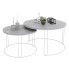 Zestaw stolików kawowych biały + beton - Olona 5X