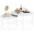 Biały okrągły stolik kawowy 2w1 Eksa 5X