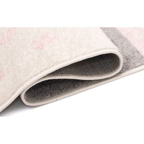 biało różowy dywan dziecięcy prostokątny Caso 4X