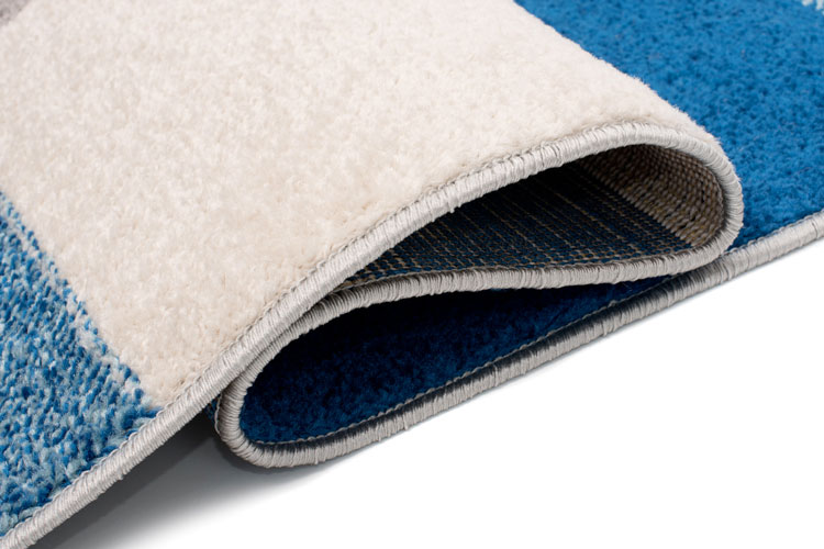 Niebieski dywan dziecięcy w kwadraty Ilex 5X