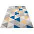 prostokątny dywan skandynawski w trójkąty szaroniebieski Caso 6X