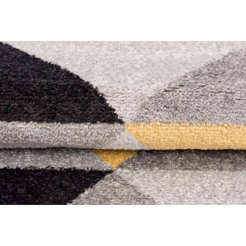 prostokątny dywan nowoczesny geometryczny szaro żółty Caso 6X