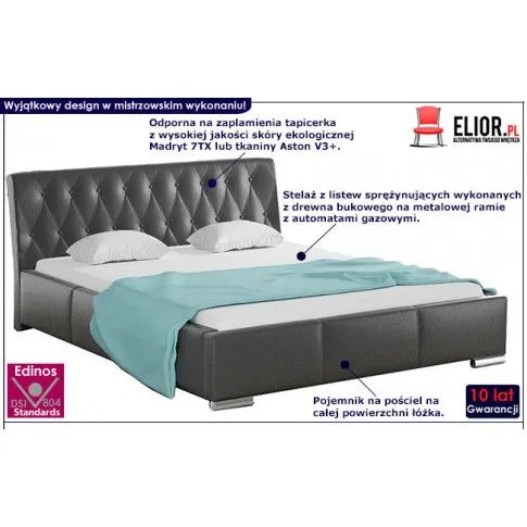 Fotografia Łóżko z pojemnikiem na pościel Patriza 2X 160x200 - 44 kolory z kategorii Łóżka