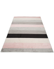Szaro-biały dywan w pasy w stylu skandynawskim - Caso 8X w sklepie Edinos.pl