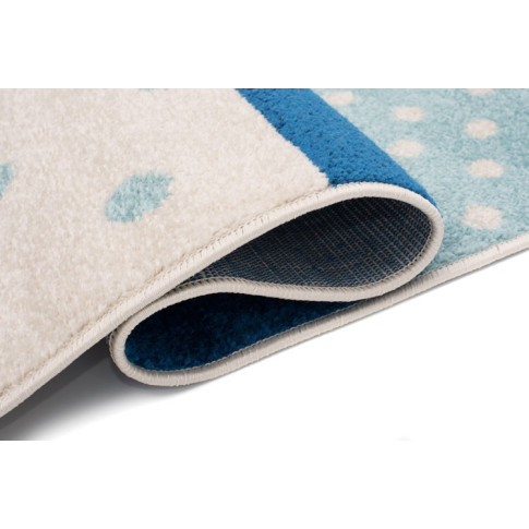geometryczny dywan pokojowy dziecięcy niebieski caso 4x