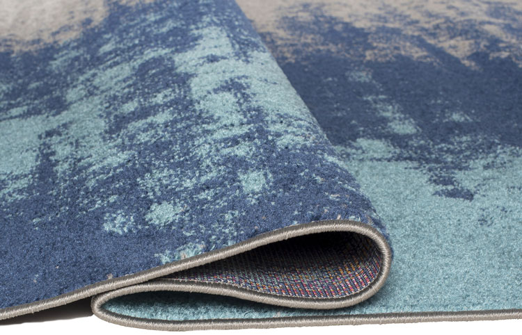 Niebieski nowoczesny dywan Ecavo 5X