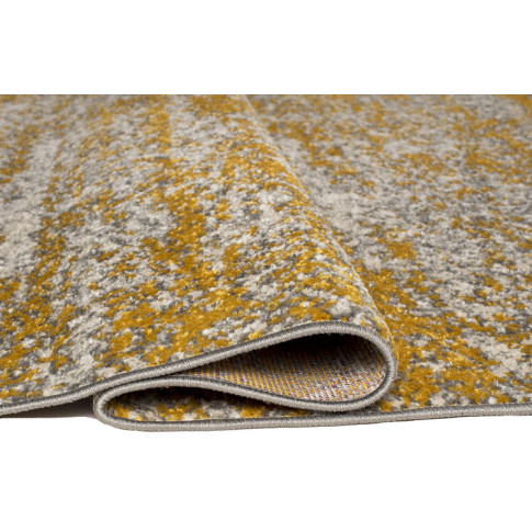 prostokątny dywan ciemny żółty w stylu nowoczesnym Ecavo 4X