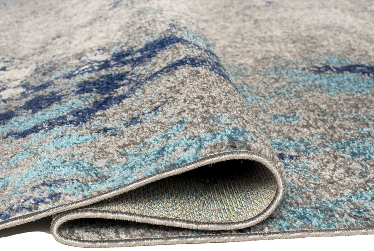 Niebieski przecierany dywan nowoczesny Ecavo 3X