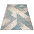 ciemnoturkusowy dywan prostokątny w geometryczny wzór Kavo 6X
