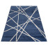 Ciemnoniebieski prostokątny dywan w linie - Kavo 5X