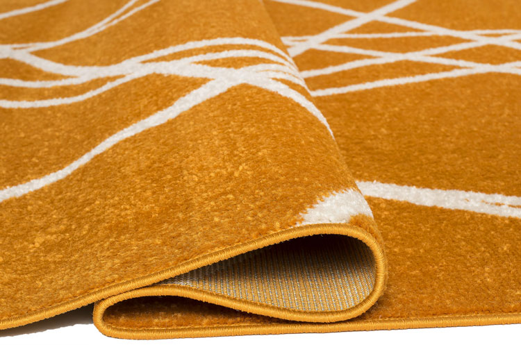 Pomarańczowy dywan nowoczesny w linie Kavo 5X