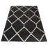 Antracytowy dywan w kratkę do sypialni - Kavo 4X