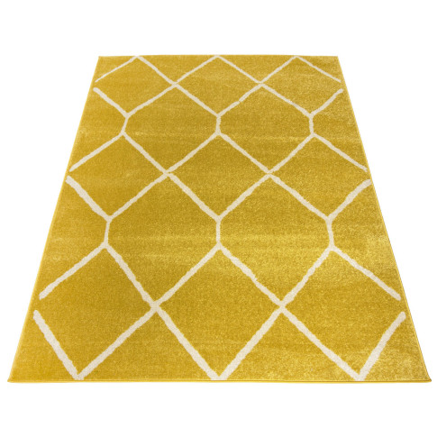 Żółty dywan prostokątny w stylu skandynawski Kavo 4X