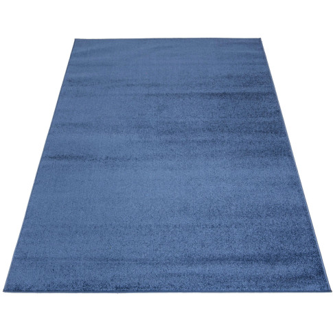 ciemnoniebieski dywan jednokolorowy prostokątny Kavo 3X