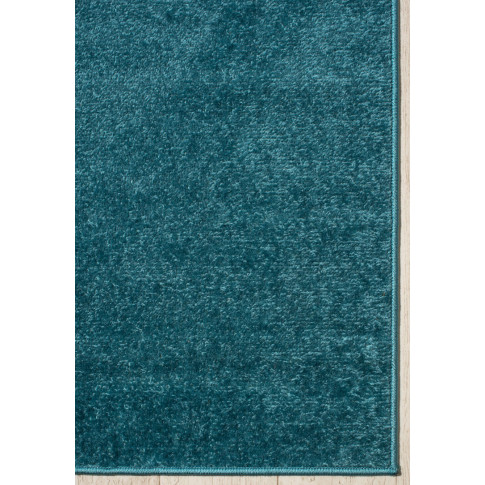 prostokątny jednokolorowy dywan do salonu ciemny turkus Kavo 3x