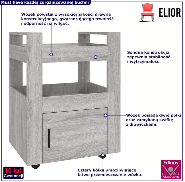 Mobilny regał wózek kuchenny Clersi