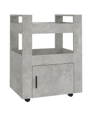 Wózek do kuchni na kółkach z szafką beton - Noxo