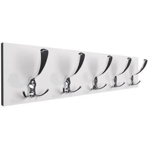 biały nowoczesny wieszak ścienny skandynawski dragan 4x