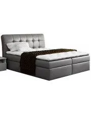 Łóżko tapicerowane z eleganckim zagłówkiem - Nadar 200x200 44 kolory w sklepie Edinos.pl