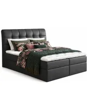 Tapicerowane łóżko z pojemnikiem na pościel - Imar 160x200 44 kolory w sklepie Edinos.pl