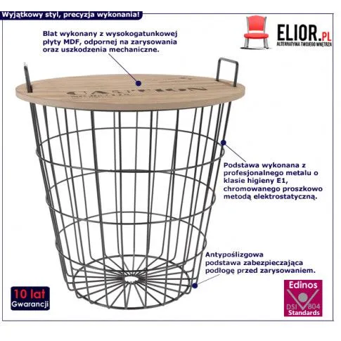 Fotografia Stolik kawowy Artem - czarny z kategorii Stoliki kawowe