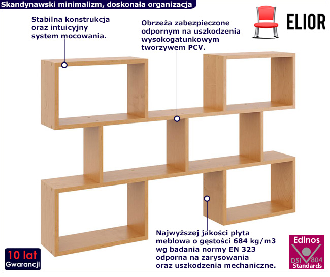 Minimalistyczna pólka Zoix olcha