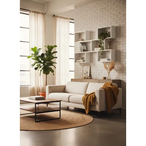 Biała minimalistyczna półka na książki   Zoix