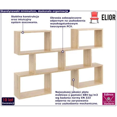 Minimalistyczna półka wisząca Lana