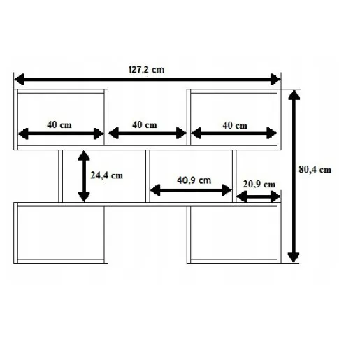 Wymiary półki minimalistycznej Lana