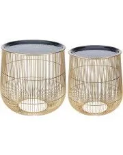 Stoliki kawowe Olgia - złoto granat w sklepie Edinos.pl