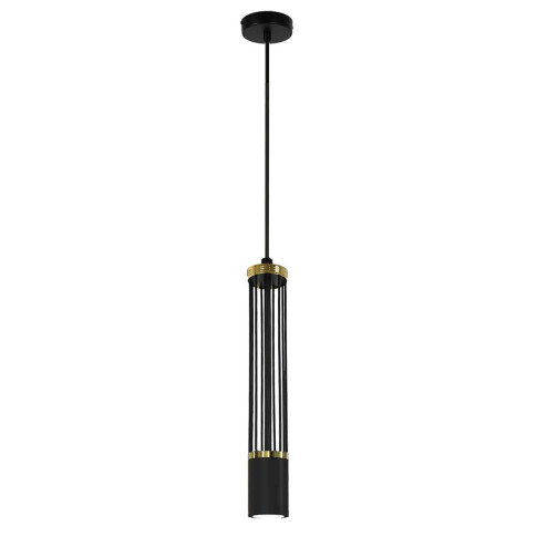 Czarna lampa wisząca tuba A235-Omia