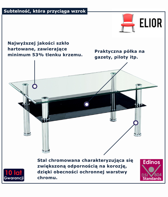 ława szklana Davani