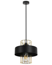 Czarna metalowa lampa wisząca w stylu loft - A239-Amla w sklepie Edinos.pl