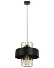 Czarna metalowa lampa wisząca w stylu loft - A239-Amla